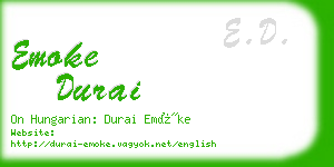 emoke durai business card